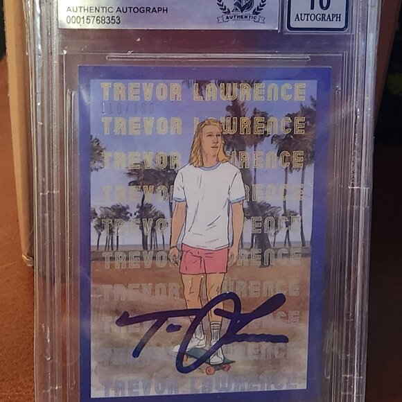 2021 Topps Trevor Lawrence Autographed Rookie Card - Picture 1 of 3